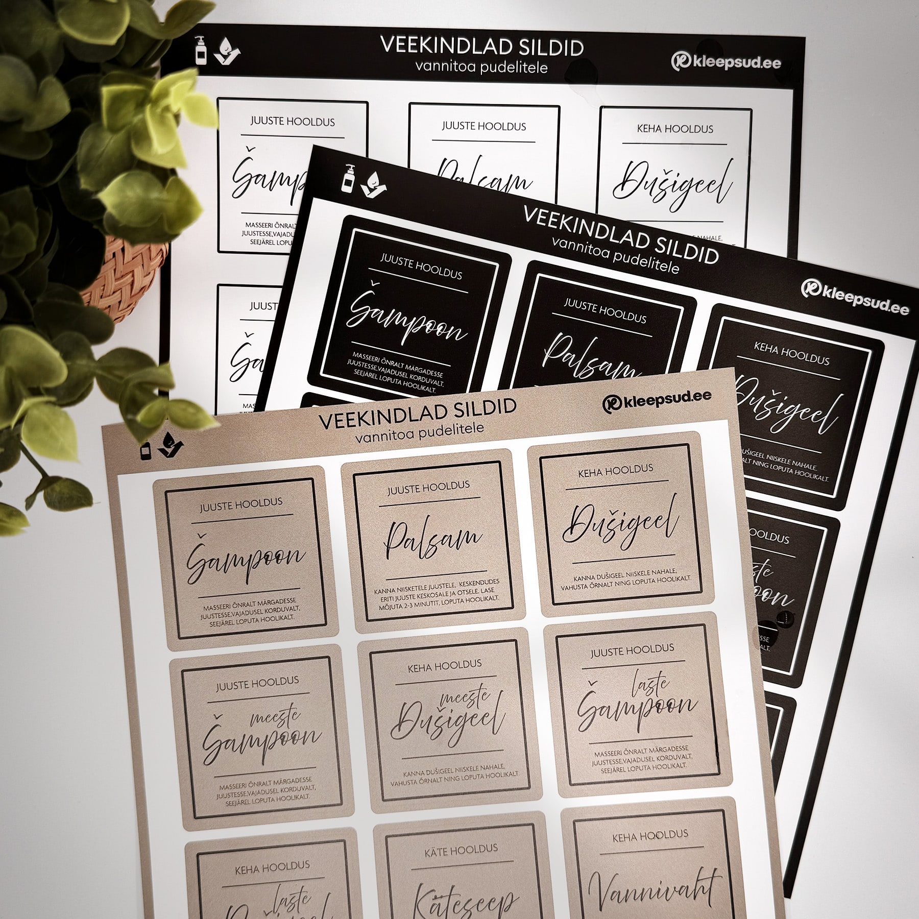 Vannitoapudelite sildid "Atelier" - Image 2