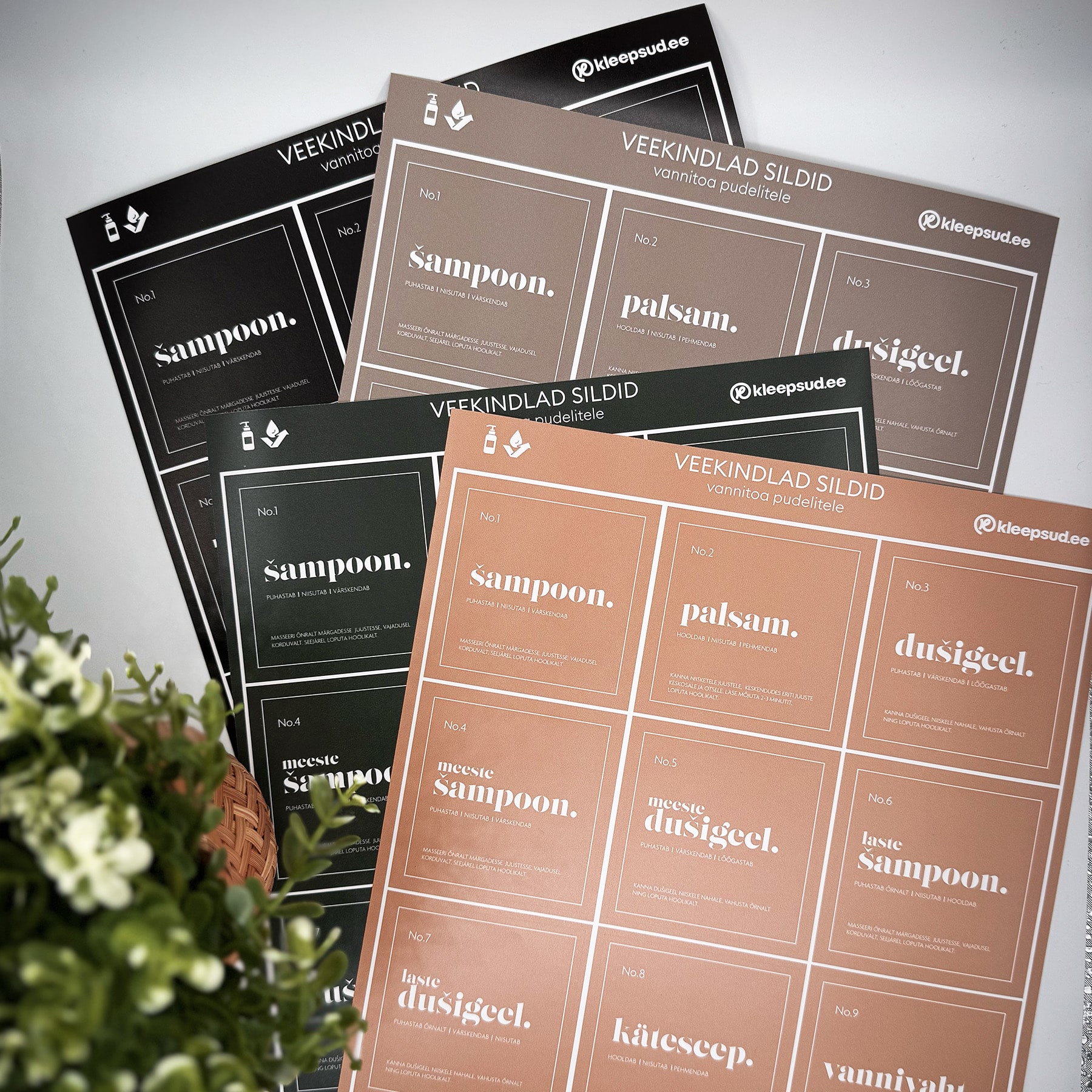 Vannitoapudelite sildid "Aura" - Image 2